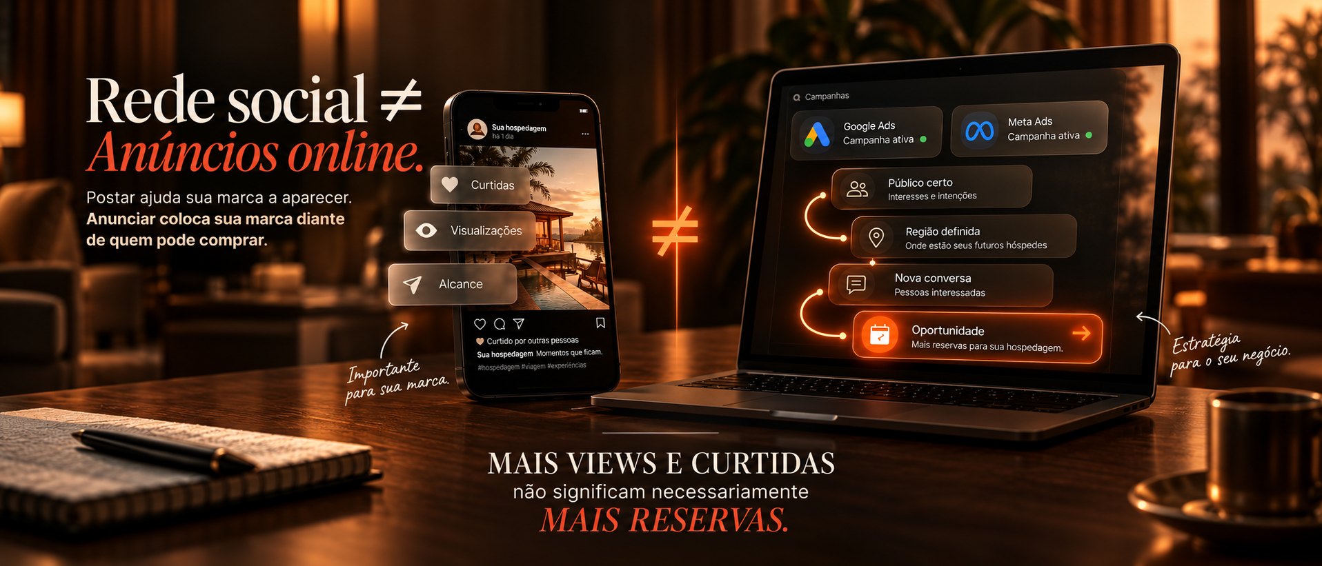 Rede social e anúncios online: planejamos, anunciamos, medimos e otimizamos as campanhas para gerar oportunidades